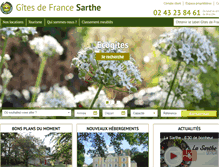 Tablet Screenshot of gites-de-france-sarthe.com